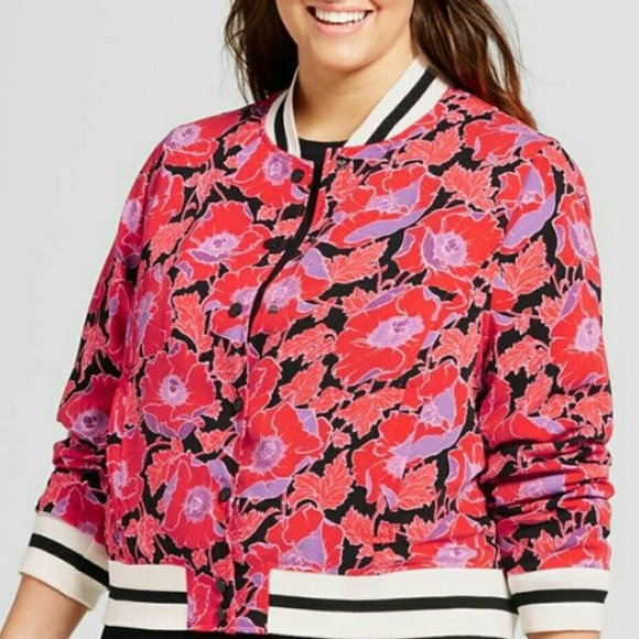 Who What Wear Jackets & Blazers - Who What Wear Floral Bomber